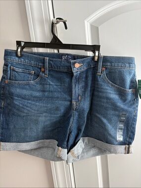 GAP Mid Blue Rolled Cuff Denim Shorts